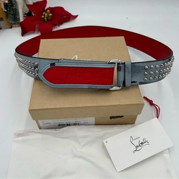 Men’s Christian Louboutin Loubi spike belt size 95 cm/38 inch maiden in Italy - Picture 5 of 7